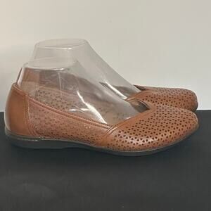 Dansko Brown Perforated Flats